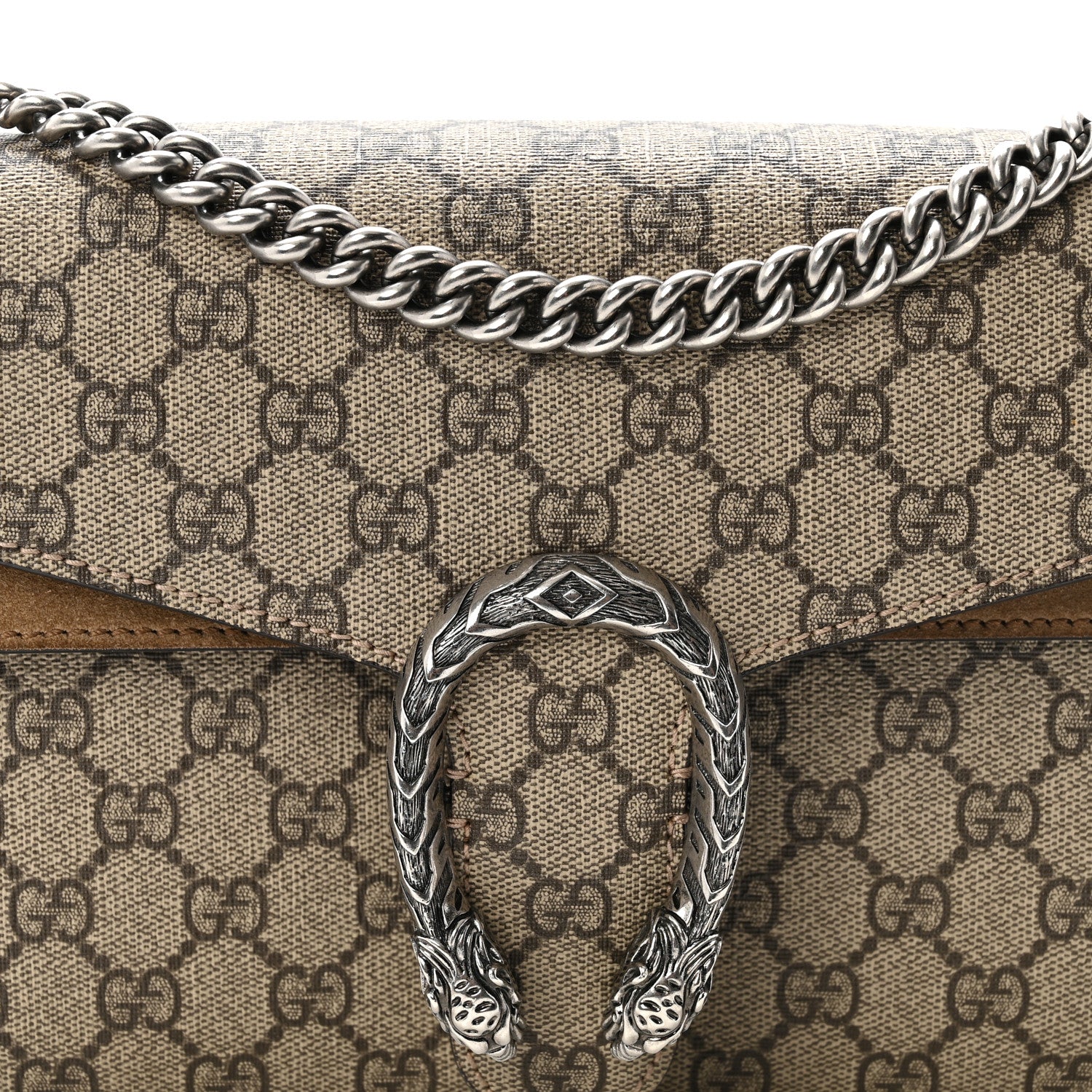 Gucci GG Supreme Monogram Small Dionysus Shoulder Bag Taupe 8 of 13