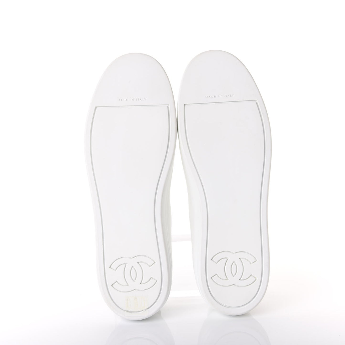 Calfskin Gum Womens CC Sneakers 39 White