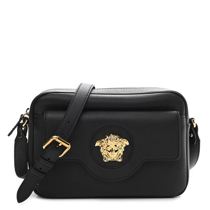 Versace Grained Calfskin Medusa Camera Bag Black 1 of 9