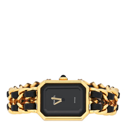 Chanel Stainless Steel Lambskin 20mm Chain Premiere Quartz Watch Gold M 2 of 4