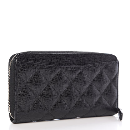 Chanel Caviar Quilted Medium Zip Around Wallet Black 3 of 8