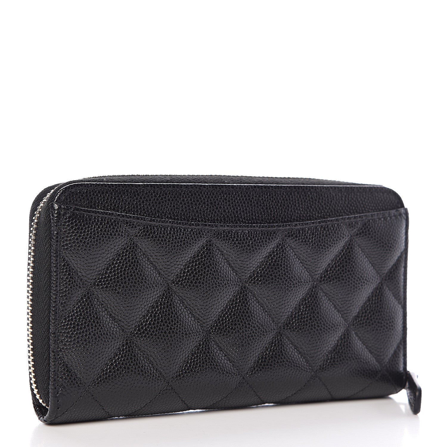 Chanel Caviar Quilted Medium Zip Around Wallet Black 3 of 8
