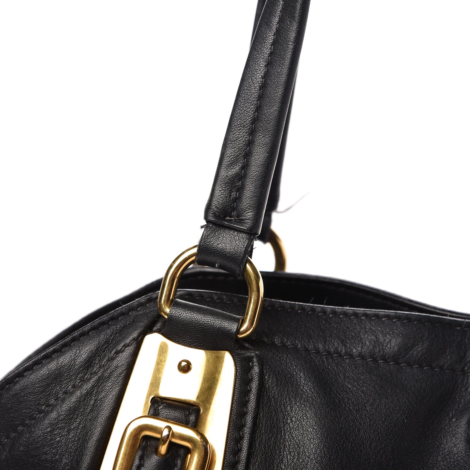 Prada Soft Calf Tote Black 14 of 16