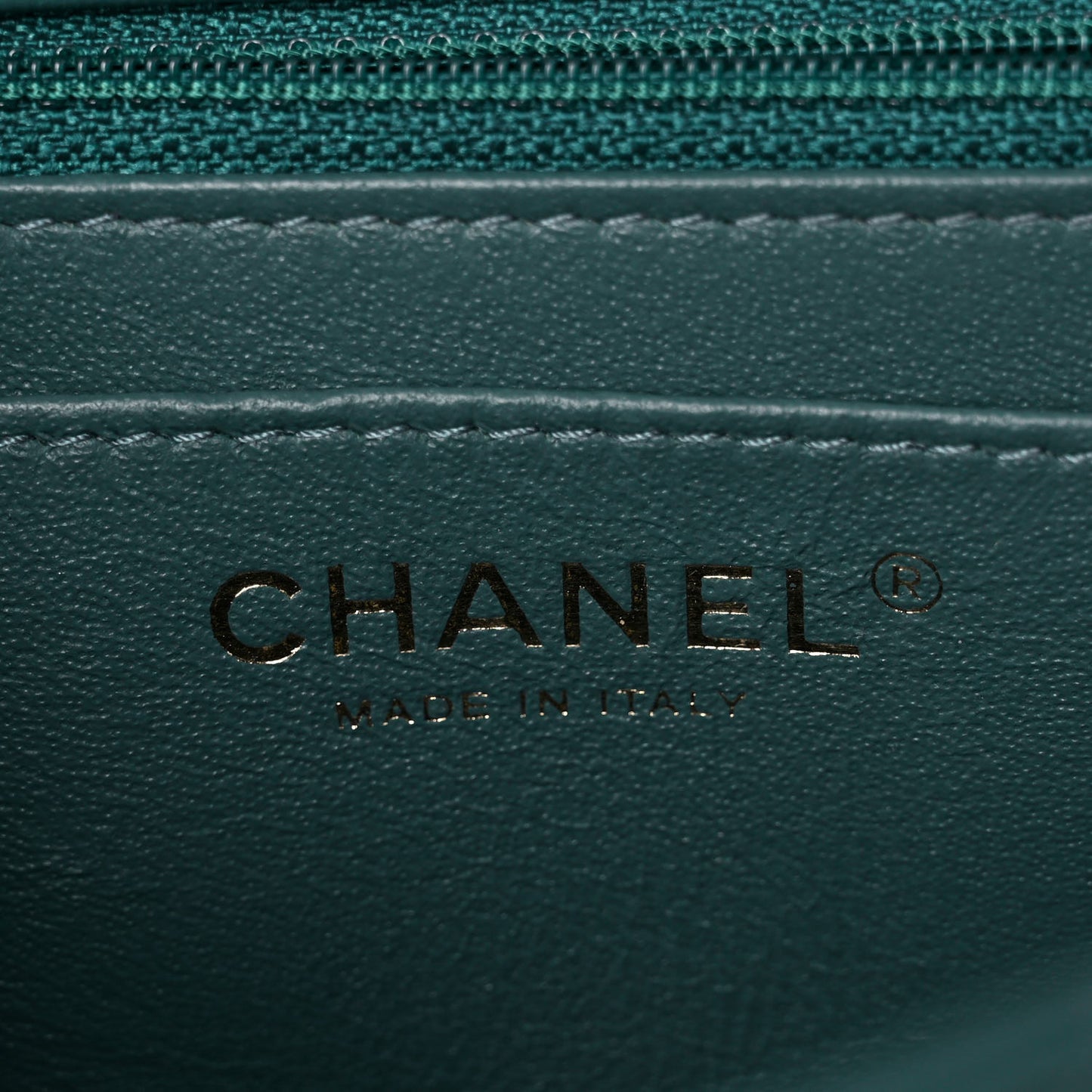 Lambskin Quilted Mini Rectangular Flap Green
