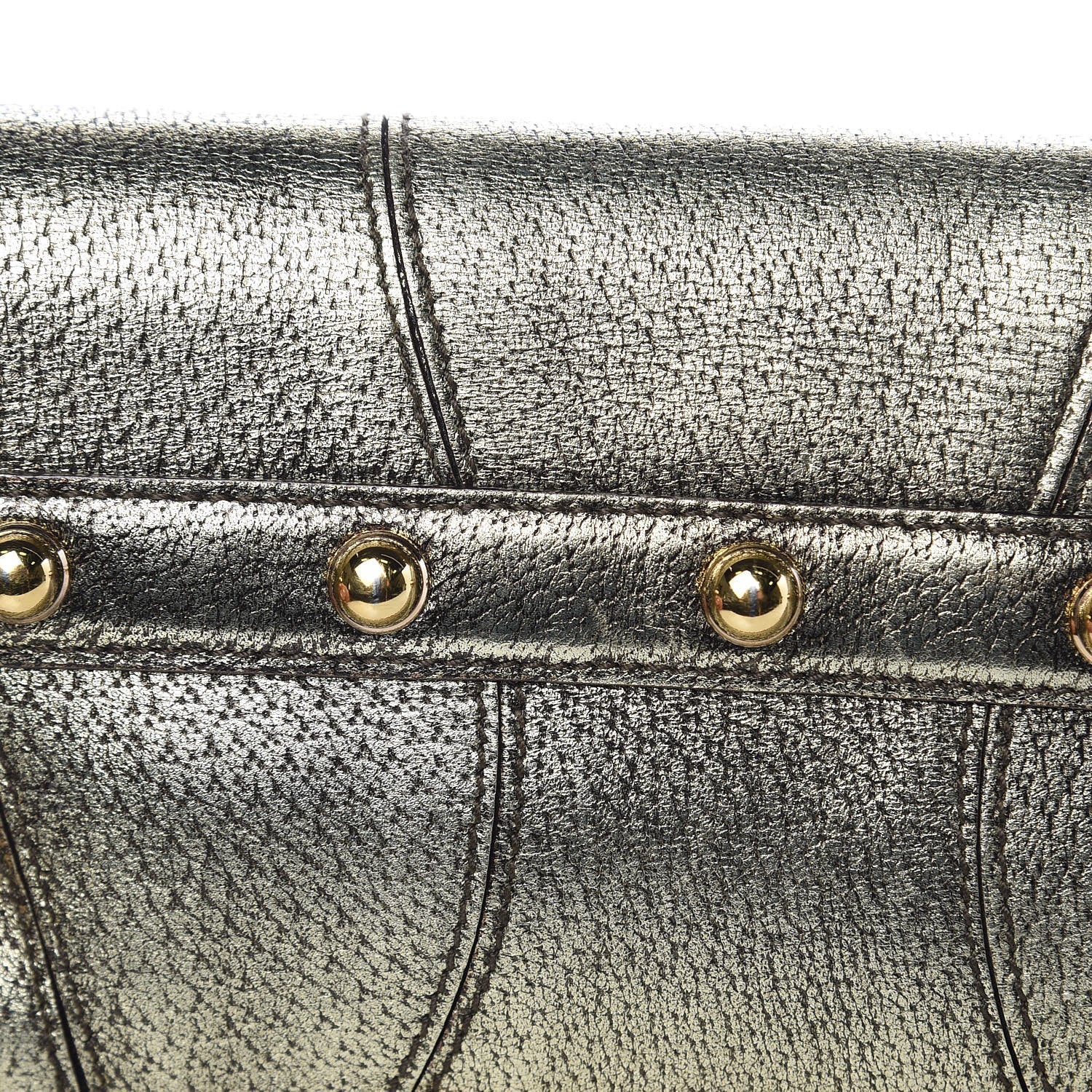 Gucci Calfskin Small Horsebit Chain Clutch Gold 10 of 10