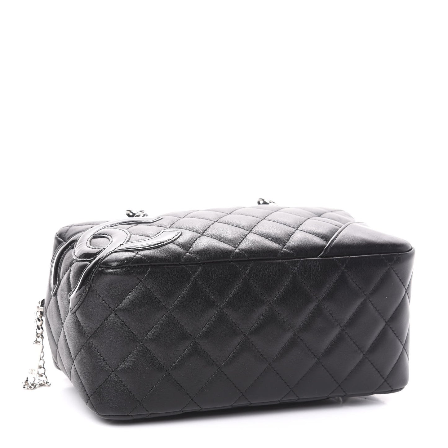 Calfskin Quilted Small Cambon Bowler Black