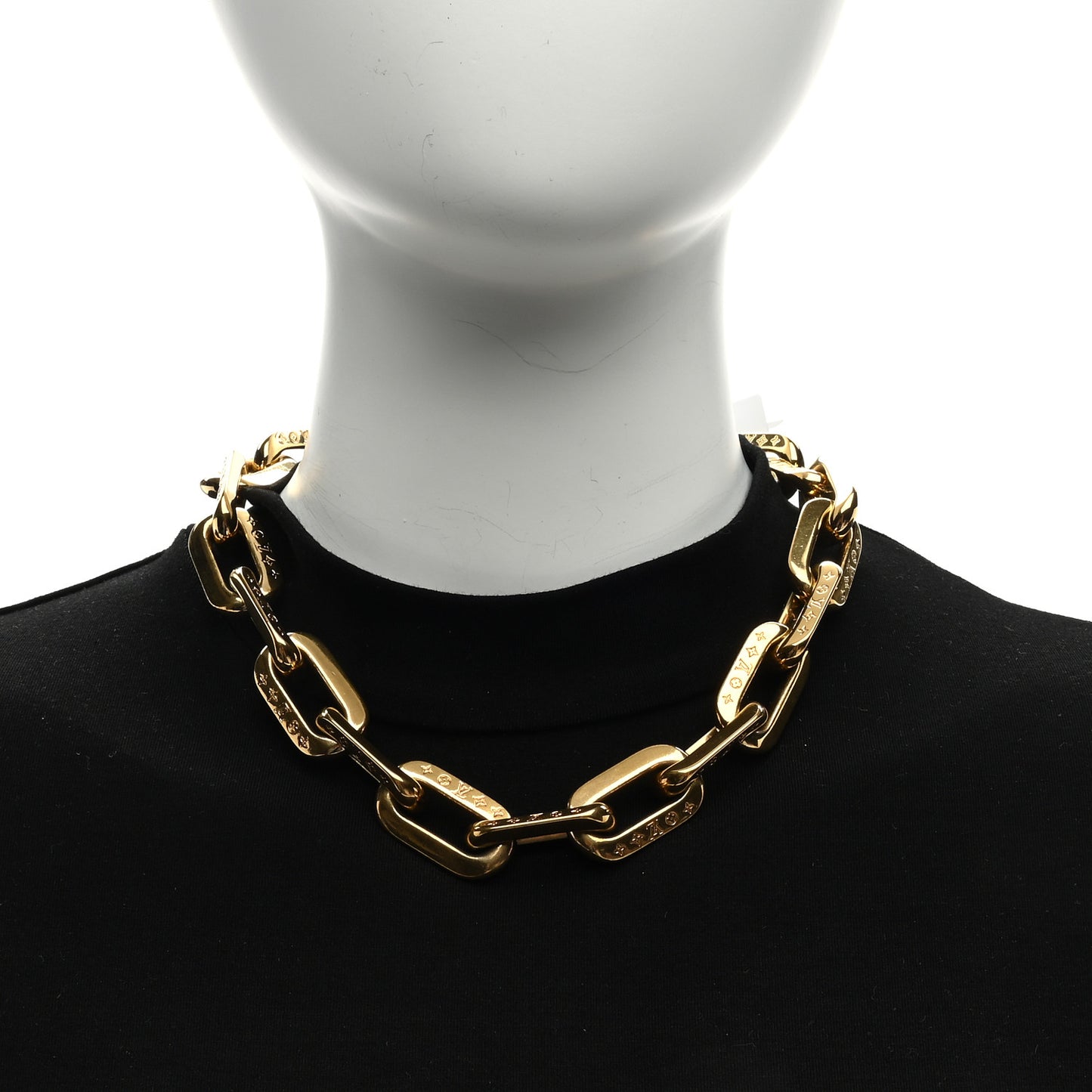 LV Edge Necklace MM Gold