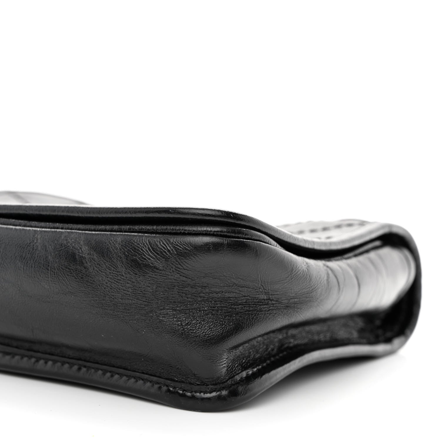 Saint Laurent Crinkled Calfskin Matelasse Monogram Niki Chain Wallet Black 10 of 10