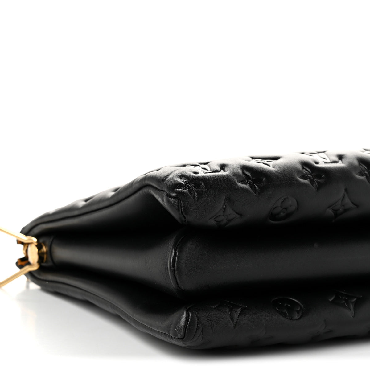 Lambskin Embossed Monogram Coussin MM Black