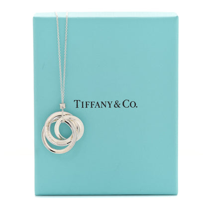 Tiffany Sterling Silver 1837 Circles Pendant Necklace 7 of 7