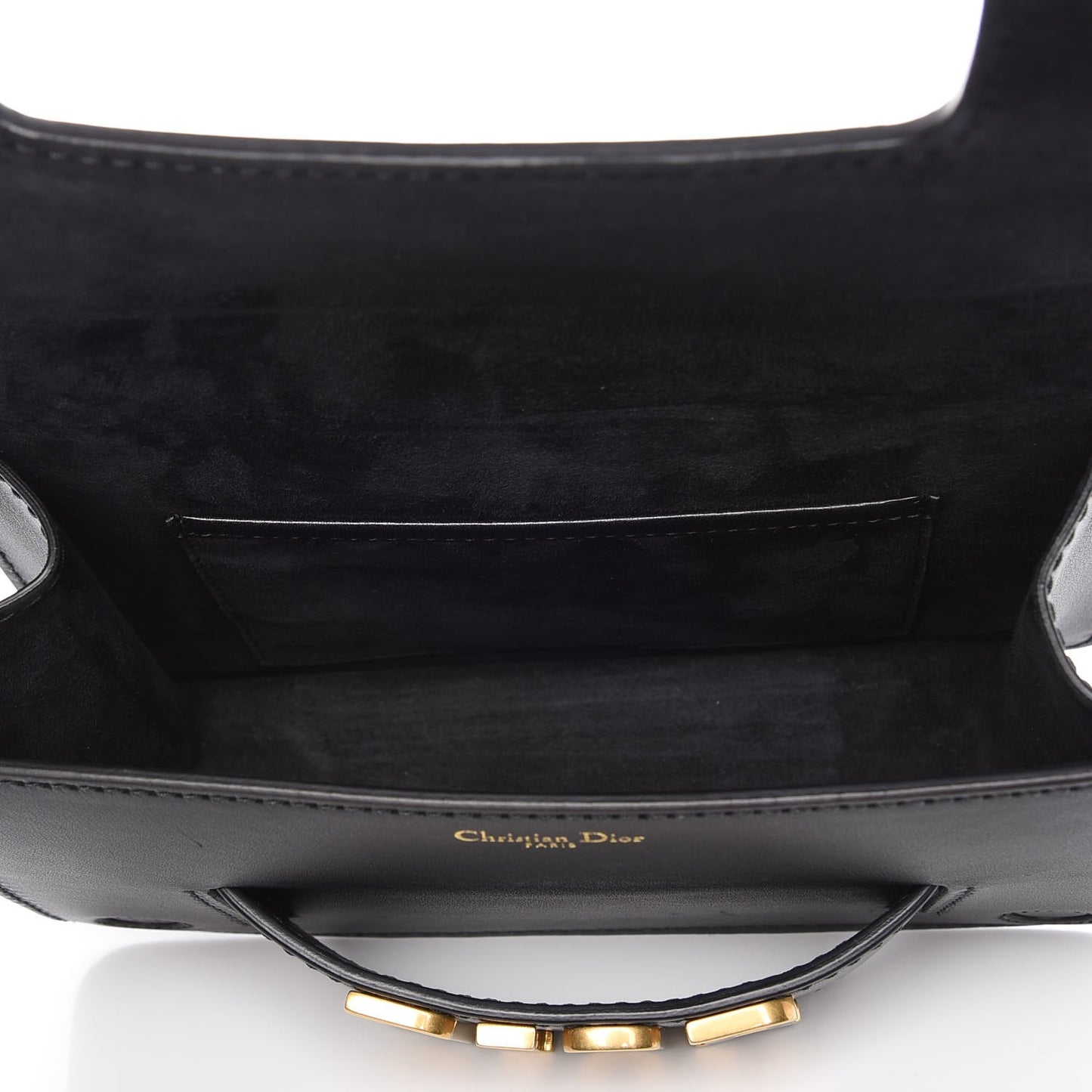Smooth Calfskin Dio(r)evolution Flap Clutch Black