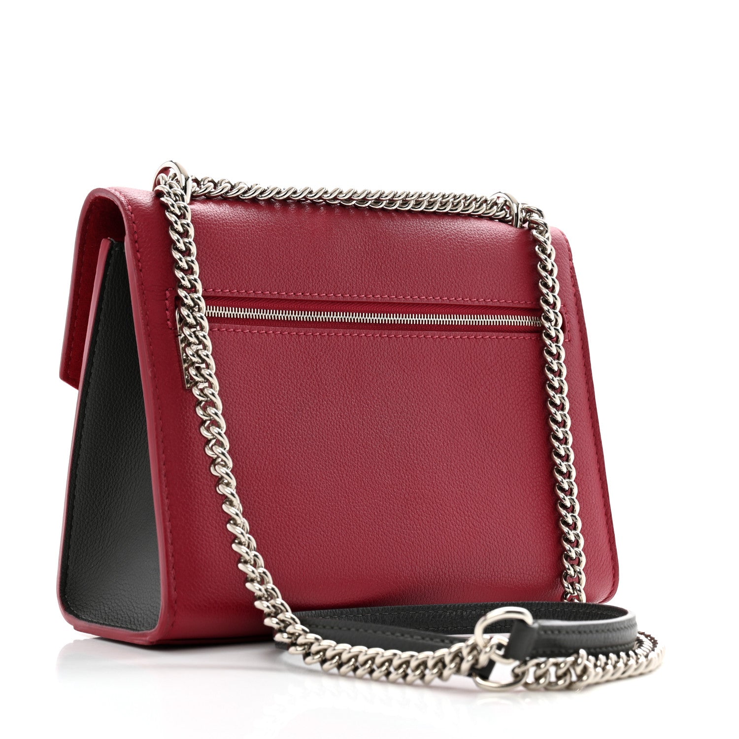 Louis Vuitton Soft Calfskin Mylockme Chain Bag BB Lie De Vin Etain Creme 3 of 12