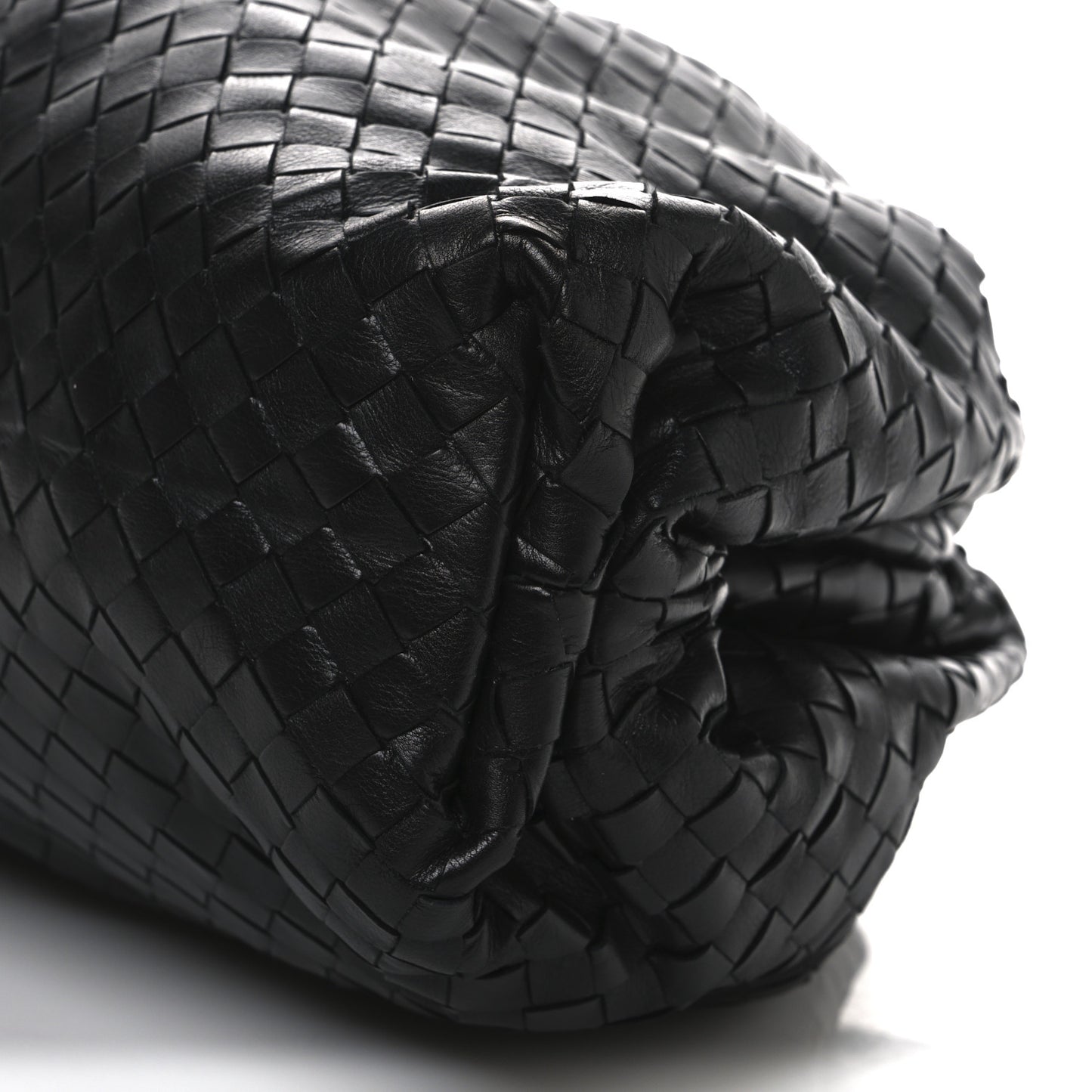 Nappa Maxi Intreccio The Pouch Oversized Clutch Black