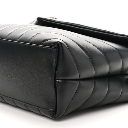 Saint Laurent Calfskin Y Quilted Monogram Small Loulou Chain Satchel Black 10 of 10