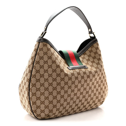 Gucci Monogram Large New Ladies Web Hobo Dark Brown 3 of 10