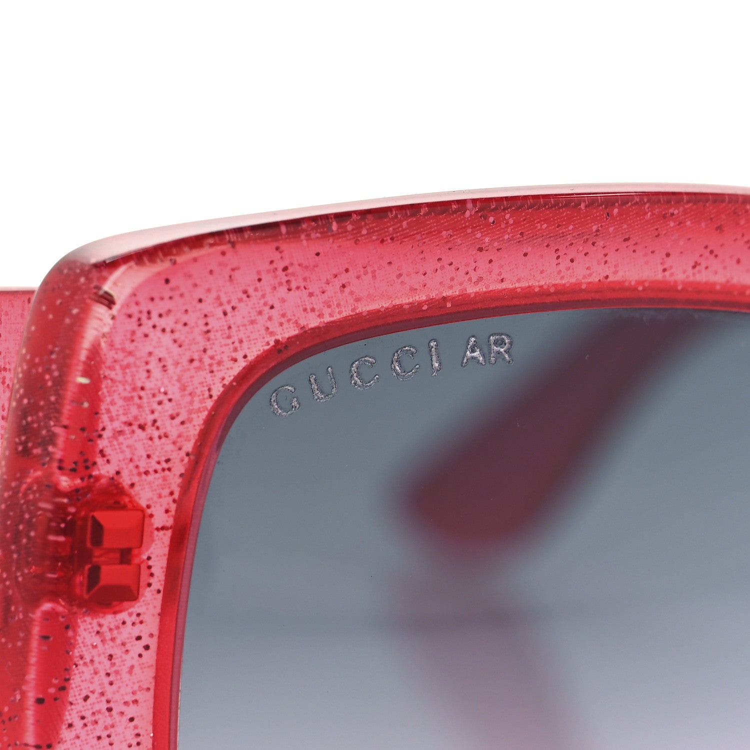 Gucci Acetate Square Frame Glitter GG0141S Sunglasses Pink 7 of 8