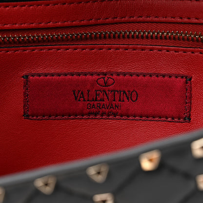 Valentino Garavani Lambskin Rockstud Spike Wallet on Chain Black 6 of 11