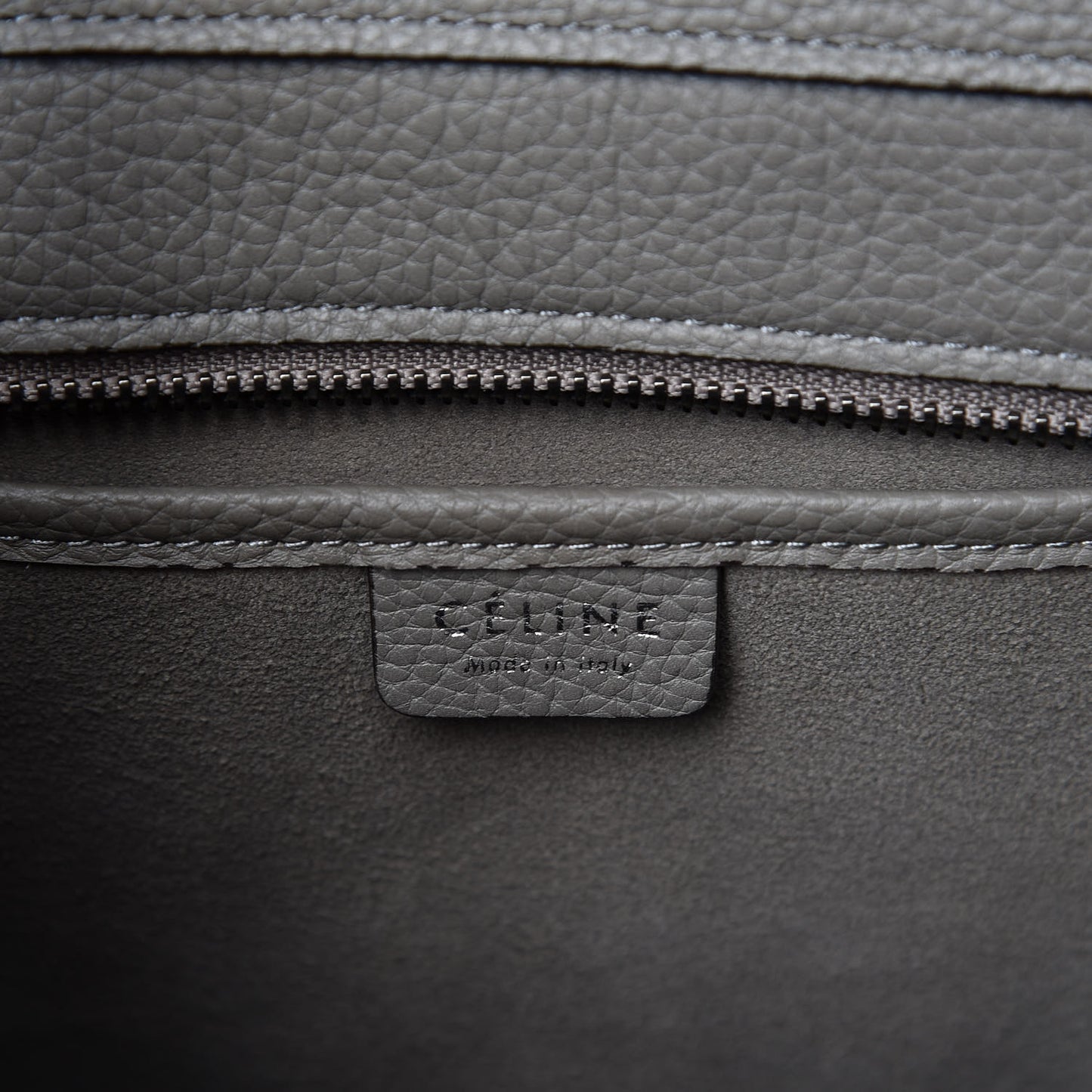 Drummed Calfskin Nano Luggage Grey