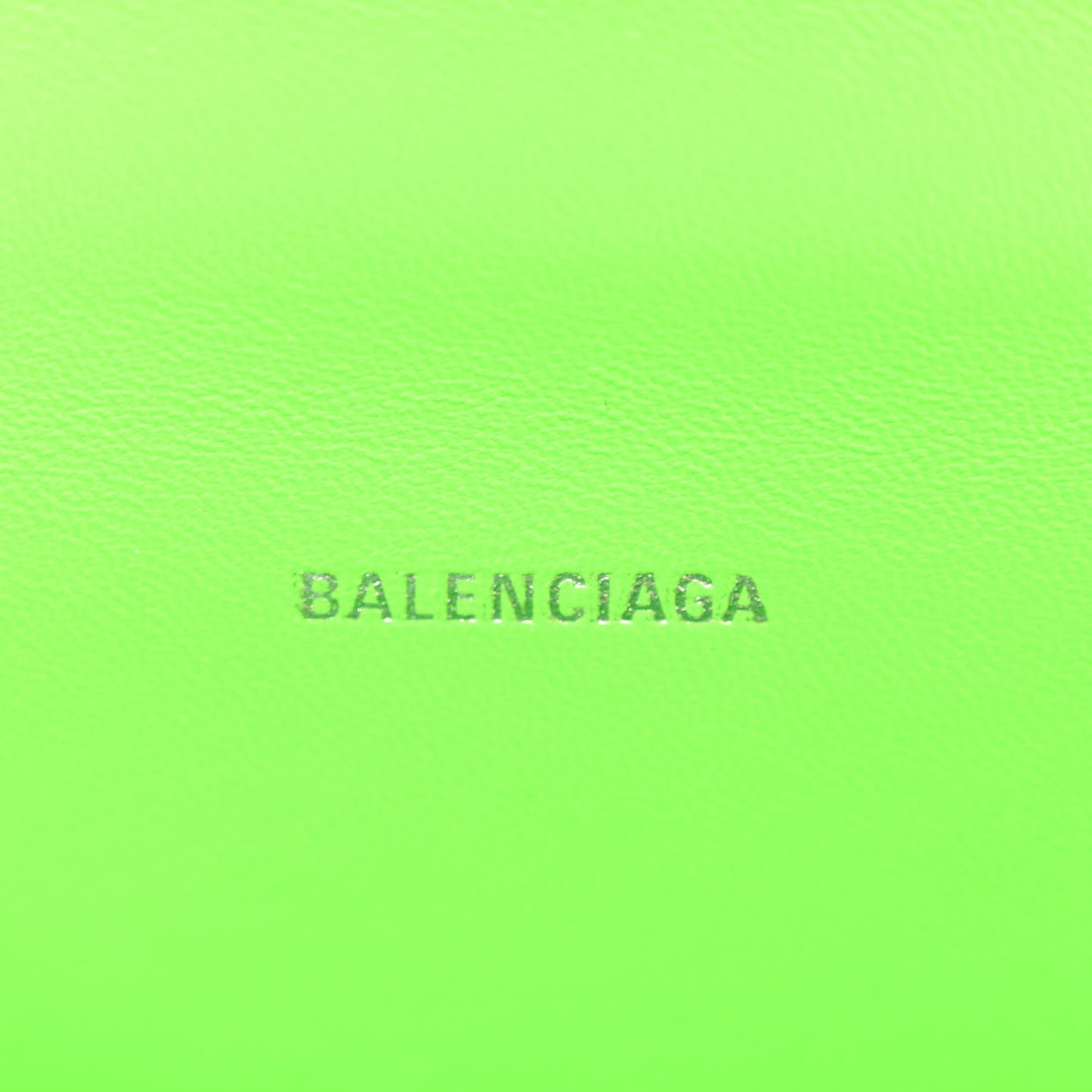Shiny Box Calfskin Hourglass Top Handle Bag XS Fluo Green