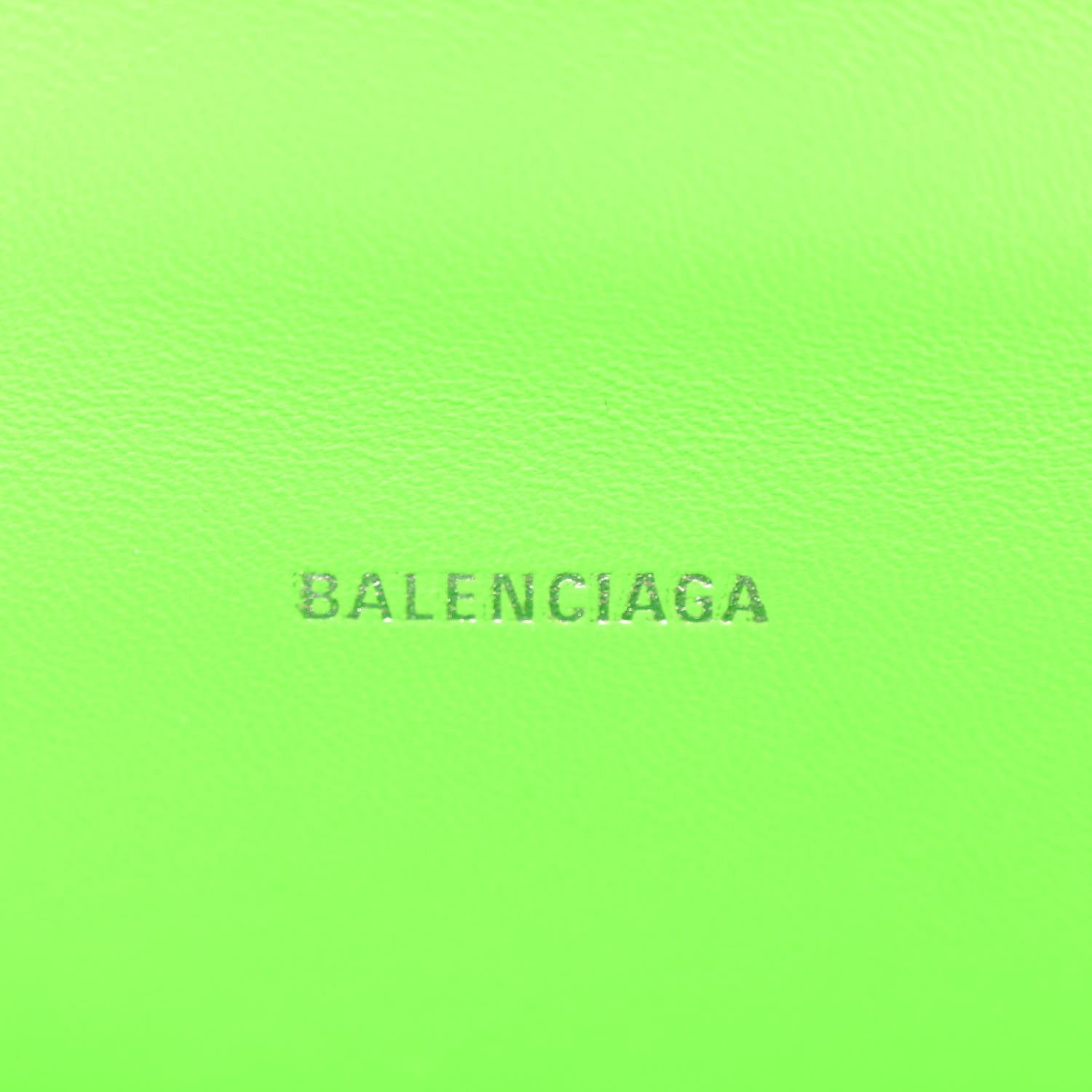 Balenciaga Shiny Box Calfskin Hourglass Top Handle Bag XS Fluo Green 6 of 12