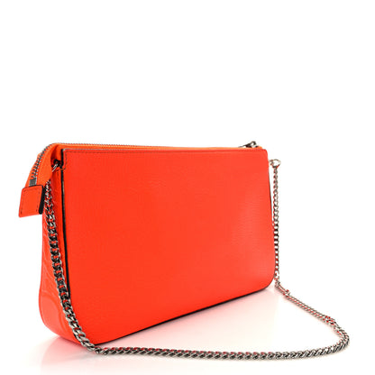 Christian Louboutin Calfskin Empire Loubila Chain Clutch Sunrise 3 of 12
