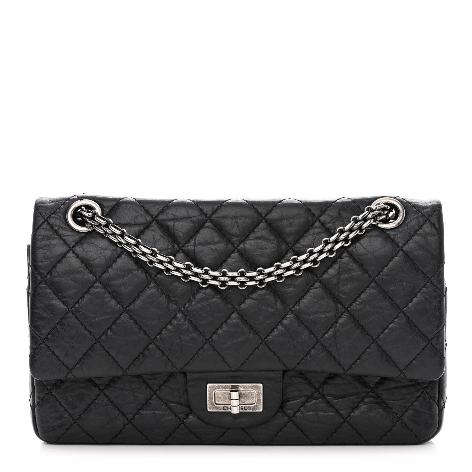 Chanel Aged Calfskin Quilted 2.55 Reissue 225 Flap Black 1 of 11