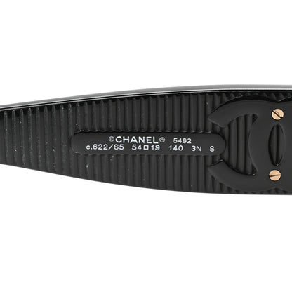 Chanel Acetate Butterfly Large CC Sunglasses 5492 Black 5 of 8
