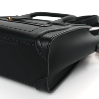 Celine Smooth Calfskin Nano Luggage Black 8 of 10