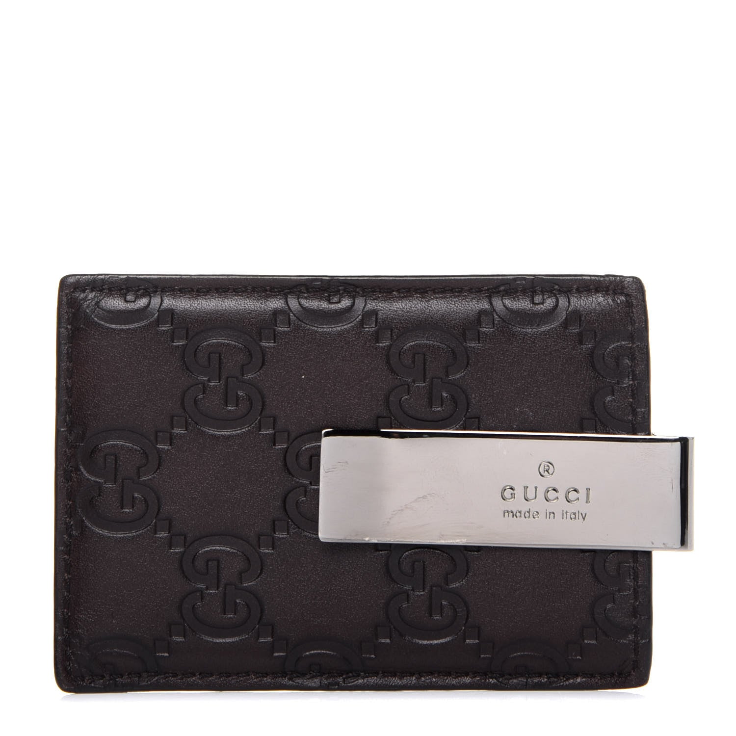 Gucci Guccissima Money Clip Chocolate 1 of 8