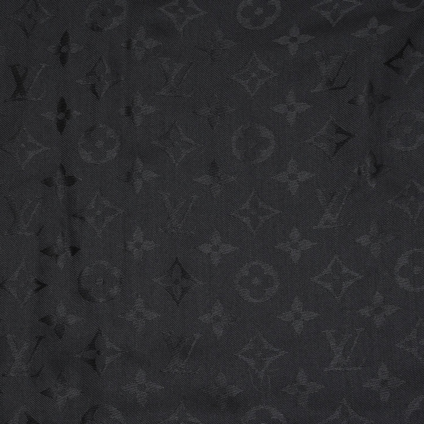 Silk Wool Monogram Shawl Black