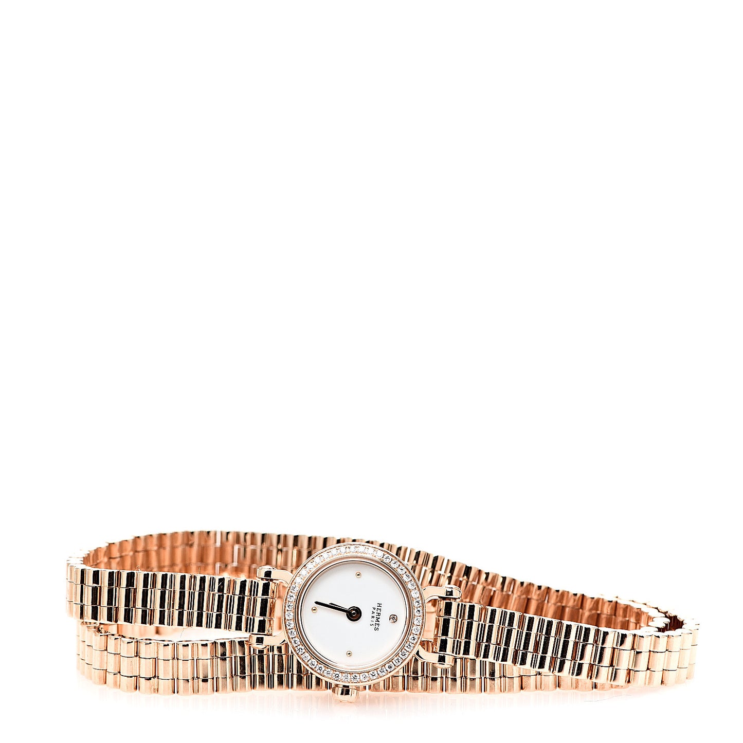 18K Rose Gold Diamond 16mm Faubourg Double Tour Quartz Watch