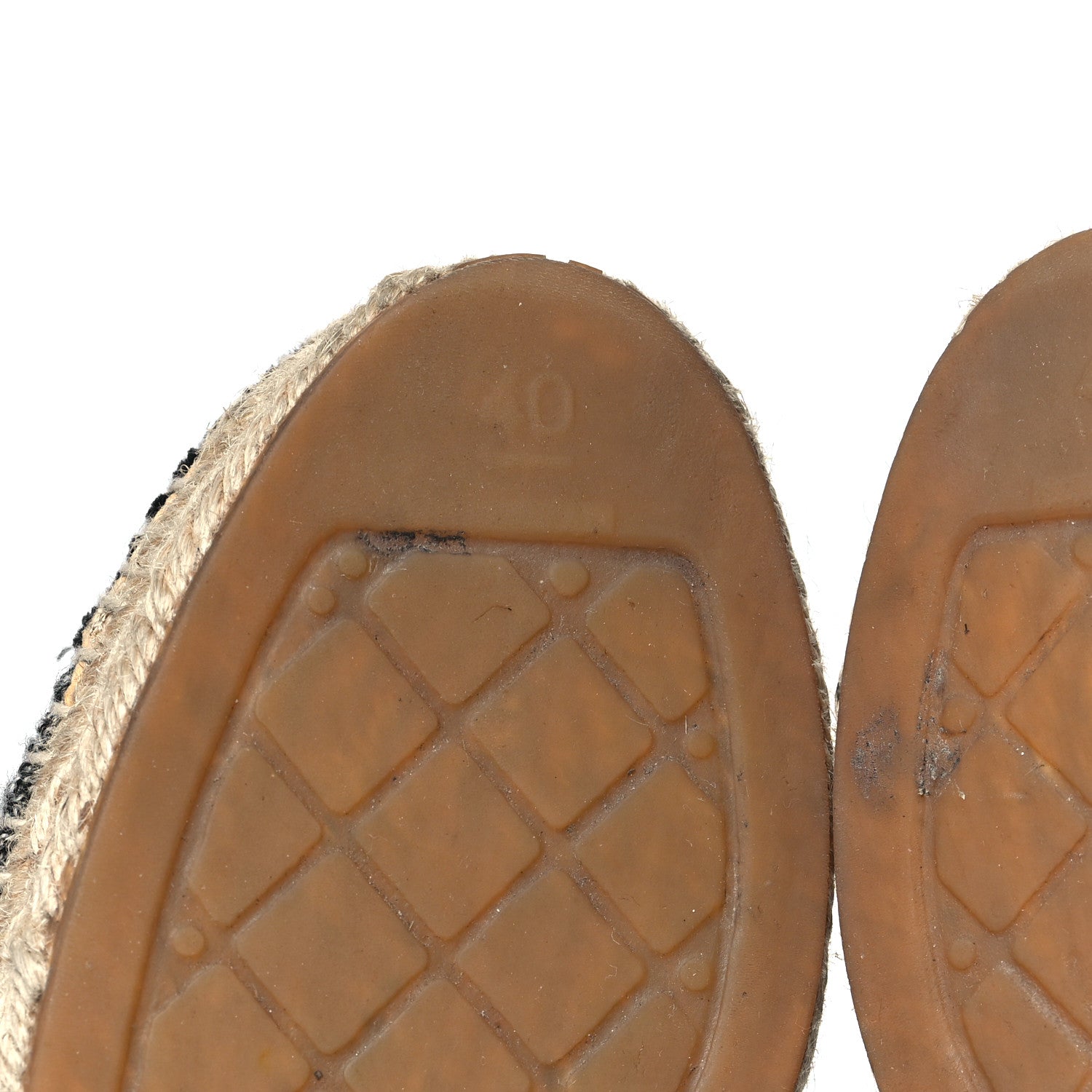 Chanel Tweed Velvet CC Espadrilles 40 Grey Black 7 of 10