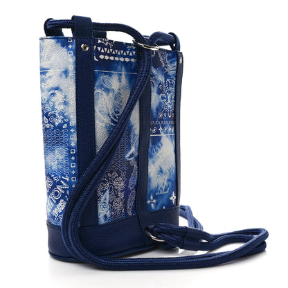 Louis Vuitton Cowhide Monogram Bandana Randonnee PM Blue 3 of 9