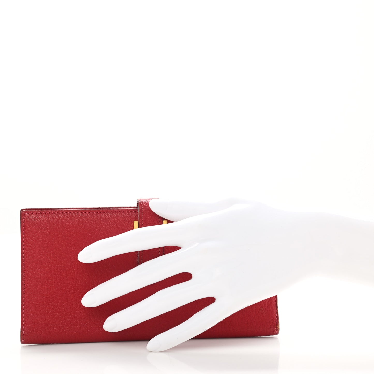 Chevre Mysore Bearn Gusset Wallet Rouge Vif