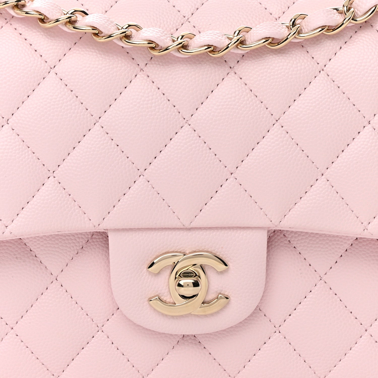 Chanel Caviar Quilted Medium Double Flap Light Pink 8 of 11