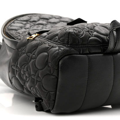 Louis Vuitton Lambskin Flower Quilted Palm Springs Backpack PM Black 9 of 10