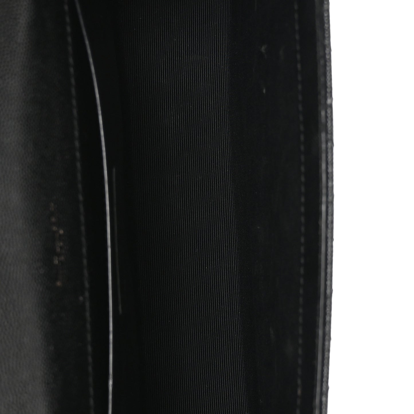 Grain De Poudre Textured Mixed Matelasse Triquilt Medium Monogram Monochrome Satchel Black