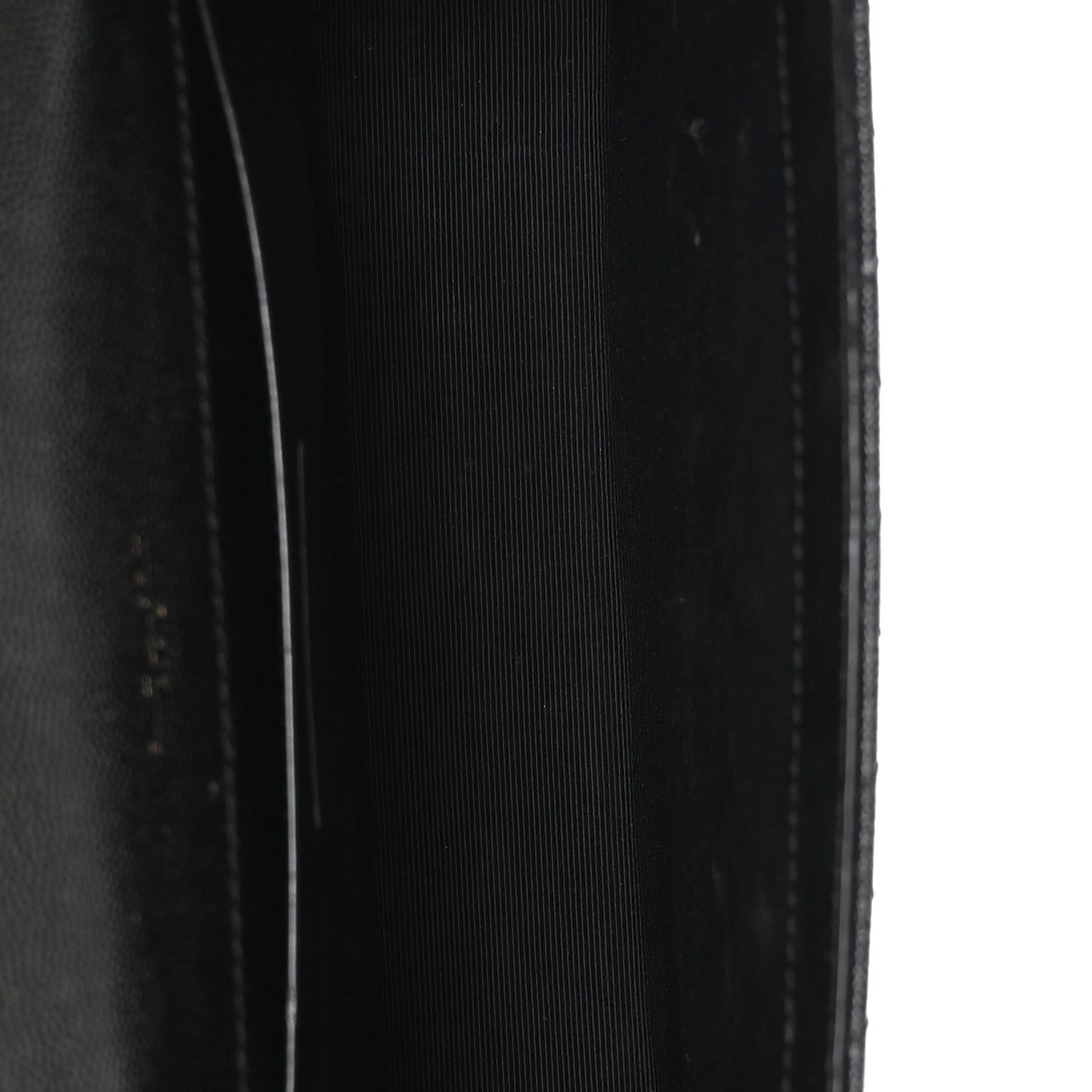 Saint Laurent Grain De Poudre Textured Mixed Matelasse Triquilt Medium Monogram Monochrome Satchel Black 5 of 11