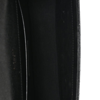Saint Laurent Grain De Poudre Textured Mixed Matelasse Triquilt Medium Monogram Monochrome Satchel Black 5 of 11