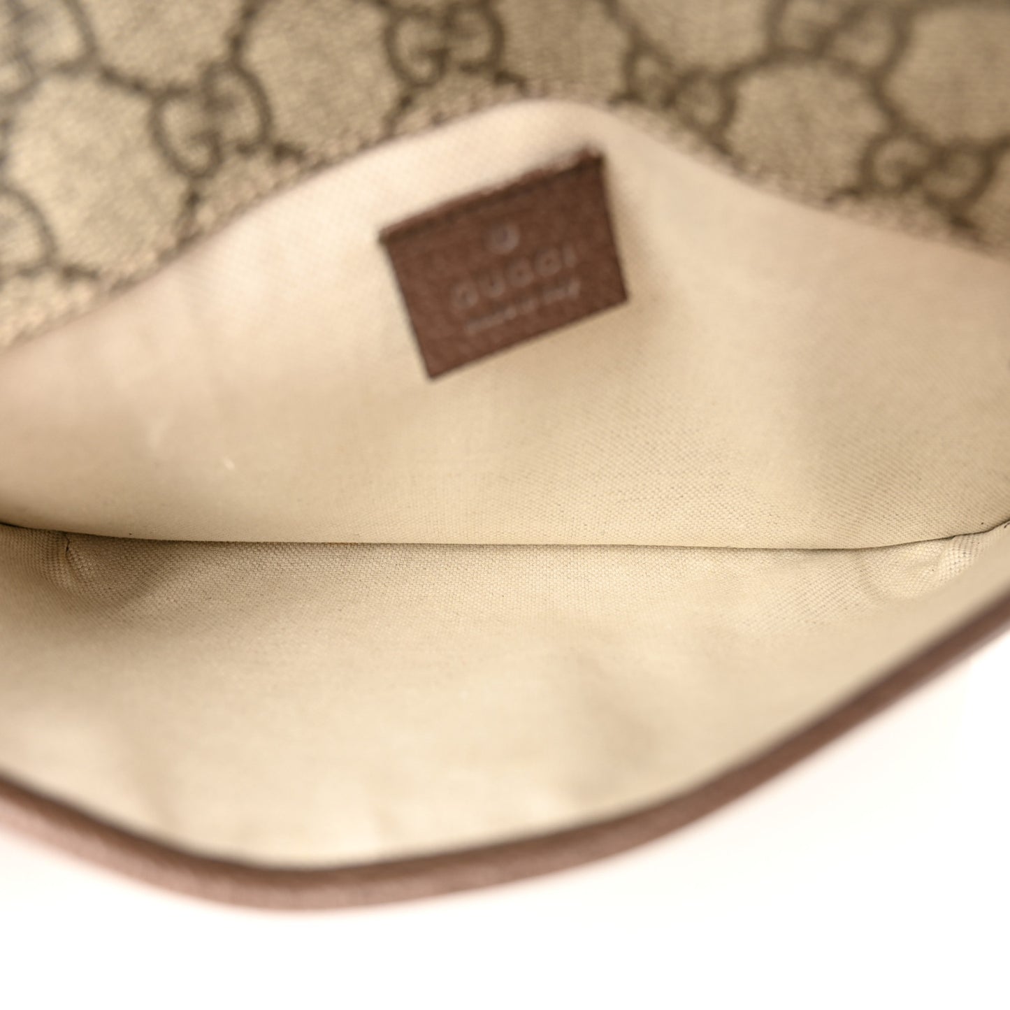 GG Supreme Monogram Neo Vintage Web Belt Bag Brown