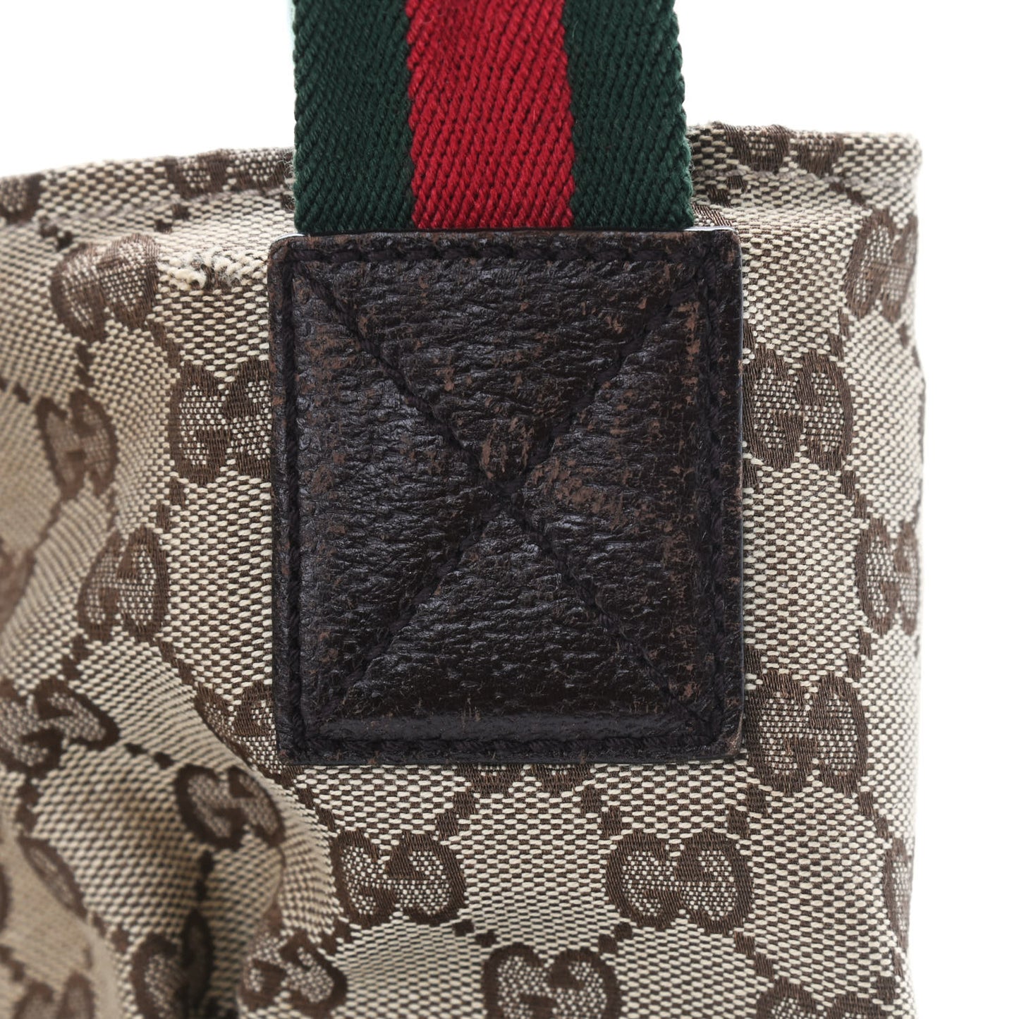 GG Monogram Large Web Handle Bucket Tote