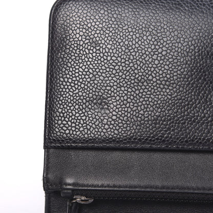 Chanel Caviar Timeless CC Wallet On Chain WOC Black 13 of 14
