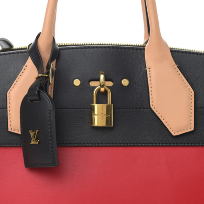 Louis Vuitton Calfskin City Steamer MM Rouge Black 8 of 15