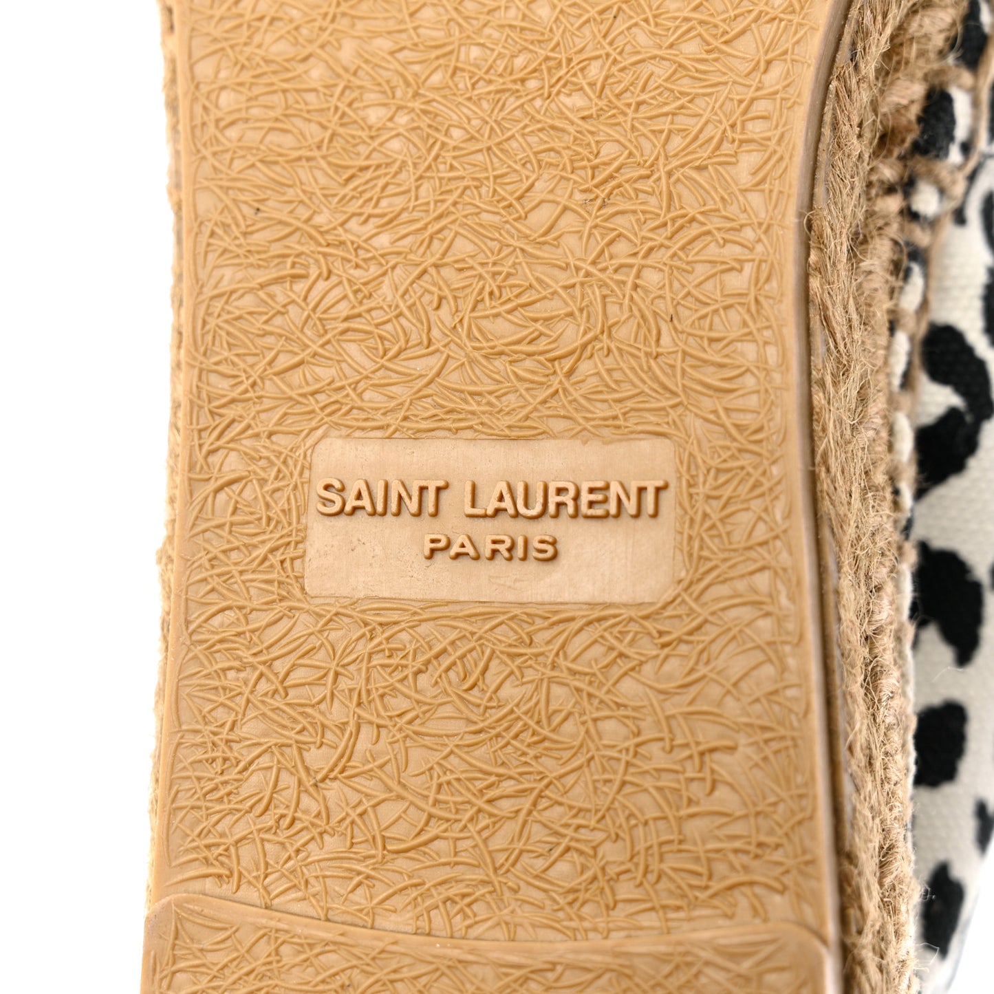 Canvas Leopard Print Espadrilles 37.5 Latte Black