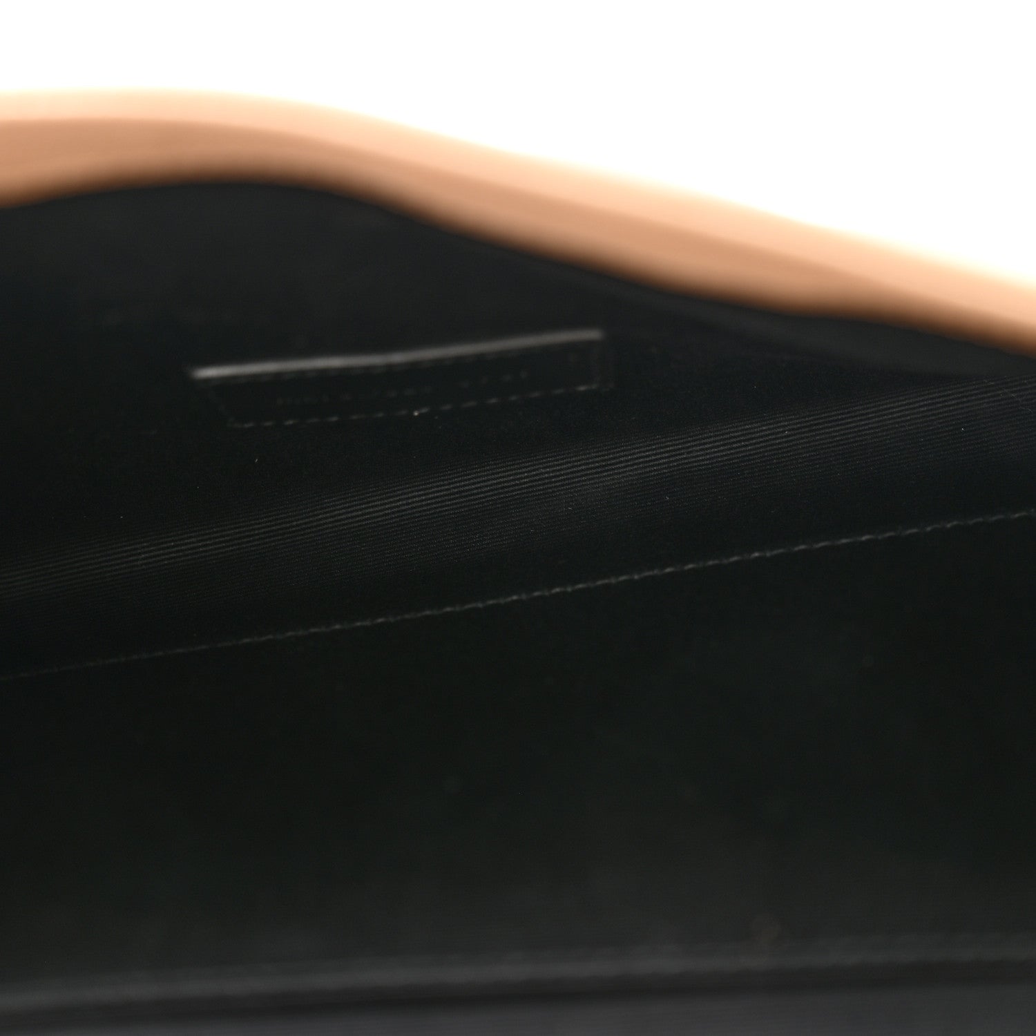 Saint Laurent Grain De Poudre Matelasse Chevron Monogram Envelope Clutch Dark Beige 5 of 8