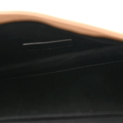 Saint Laurent Grain De Poudre Matelasse Chevron Monogram Envelope Clutch Dark Beige 5 of 8