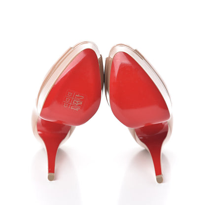 Christian Louboutin Patent Lady Peep 150 Pumps 36.5 Nude 7 of 7