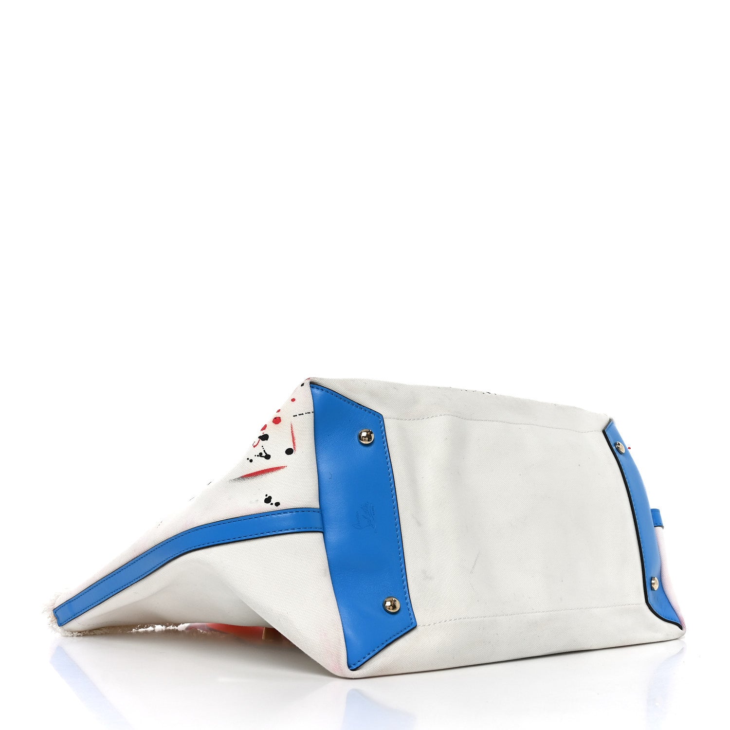 Christian Louboutin Canvas Frangibus Tote White Multicolor 4 of 10