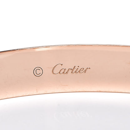 Cartier 18K Pink Gold 4 Diamond LOVE Bracelet 16 5 of 6