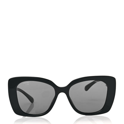 Chanel Acetate Strass Polarized Square Sunglasses 5422-B Black 2 of 8